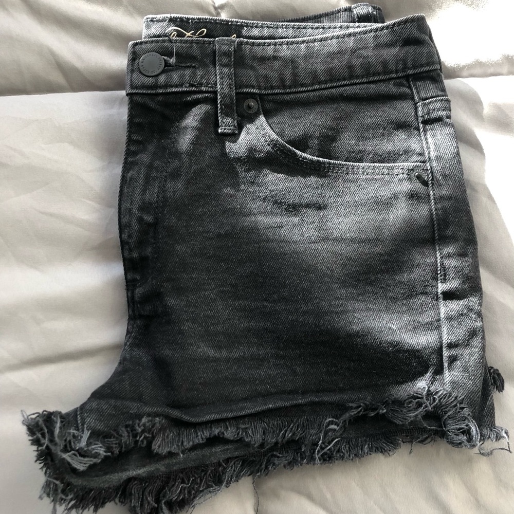 Black cutoff shorts
